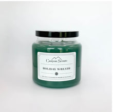 Load image into Gallery viewer, Holiday Wreath | 16oz candle | Compare to Gold Canyon Holiday wreath
