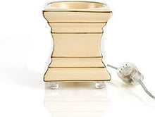 Load image into Gallery viewer, Ecru Footed Warmer & Glass Dish