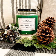 Load image into Gallery viewer, Christmas wreath  | 16oz candle | Compare to Gold Canyon Under the Tree
